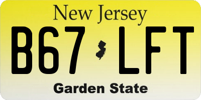 NJ license plate B67LFT