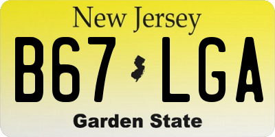 NJ license plate B67LGA