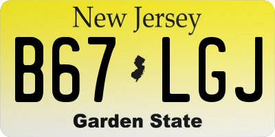 NJ license plate B67LGJ