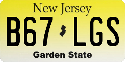 NJ license plate B67LGS