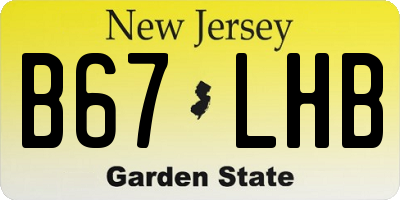 NJ license plate B67LHB