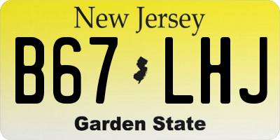 NJ license plate B67LHJ