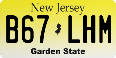 NJ license plate B67LHM