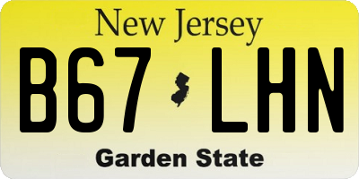 NJ license plate B67LHN