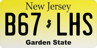 NJ license plate B67LHS