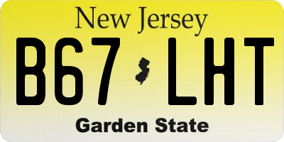 NJ license plate B67LHT