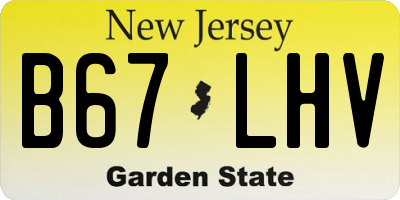 NJ license plate B67LHV