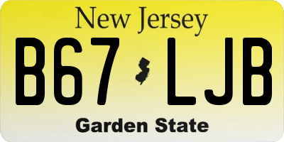 NJ license plate B67LJB
