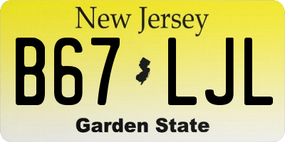 NJ license plate B67LJL