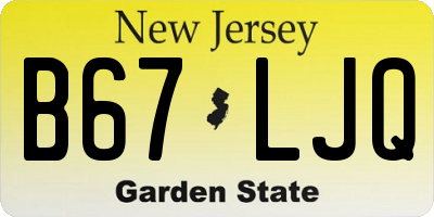 NJ license plate B67LJQ