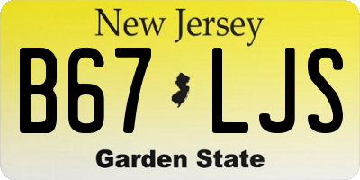NJ license plate B67LJS