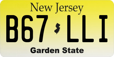 NJ license plate B67LLI