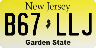 NJ license plate B67LLJ
