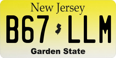 NJ license plate B67LLM