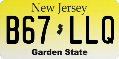 NJ license plate B67LLQ