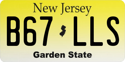 NJ license plate B67LLS
