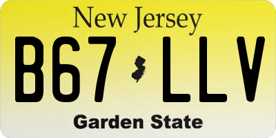 NJ license plate B67LLV