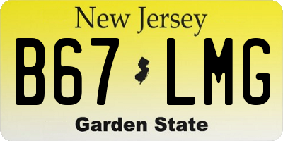 NJ license plate B67LMG