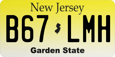 NJ license plate B67LMH
