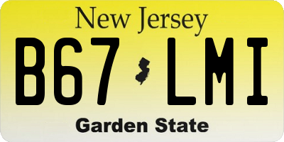 NJ license plate B67LMI