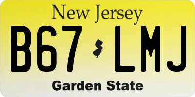 NJ license plate B67LMJ