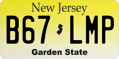 NJ license plate B67LMP