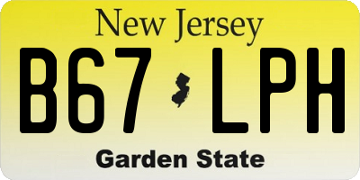 NJ license plate B67LPH