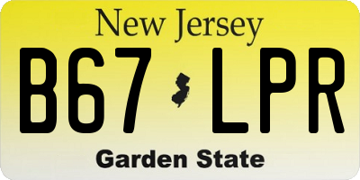 NJ license plate B67LPR