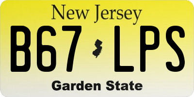 NJ license plate B67LPS