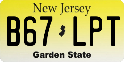 NJ license plate B67LPT