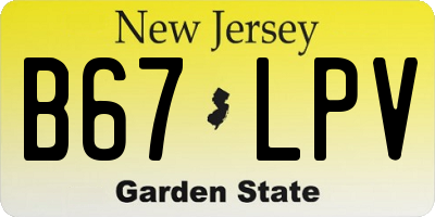 NJ license plate B67LPV