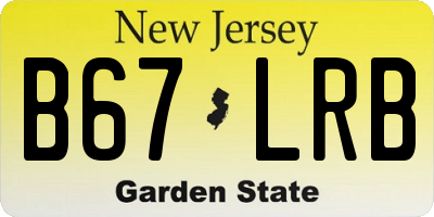 NJ license plate B67LRB