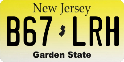 NJ license plate B67LRH
