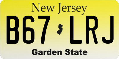 NJ license plate B67LRJ