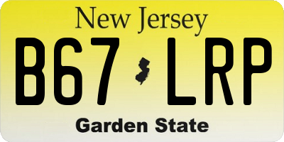 NJ license plate B67LRP