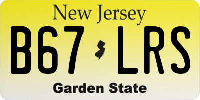 NJ license plate B67LRS