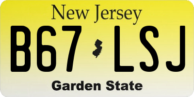 NJ license plate B67LSJ