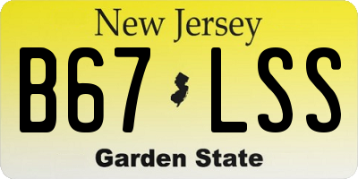 NJ license plate B67LSS
