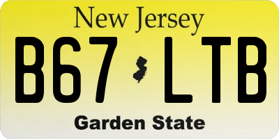 NJ license plate B67LTB