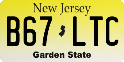 NJ license plate B67LTC