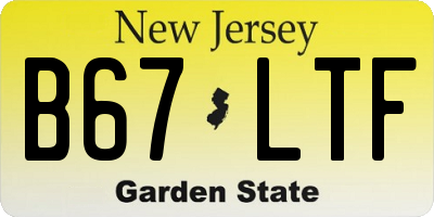 NJ license plate B67LTF