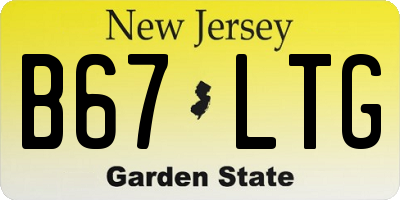 NJ license plate B67LTG