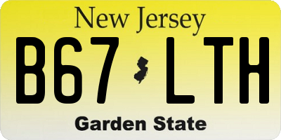 NJ license plate B67LTH