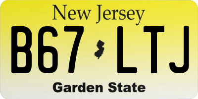 NJ license plate B67LTJ