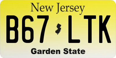 NJ license plate B67LTK