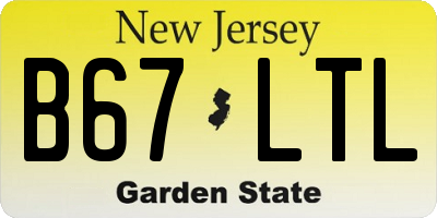 NJ license plate B67LTL