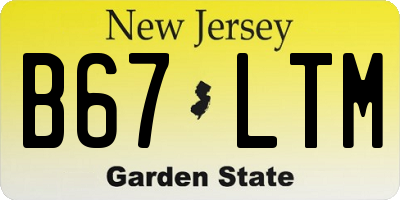 NJ license plate B67LTM