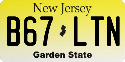 NJ license plate B67LTN