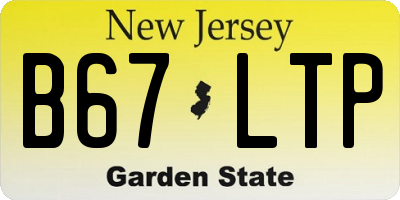 NJ license plate B67LTP