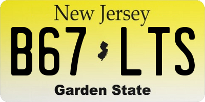 NJ license plate B67LTS